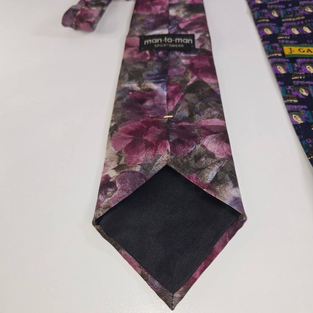 Designer Ties Bundle of 3 Ungaro Paris + Charles Ton Italy + Man to Man Floral - Picture 3 of 16